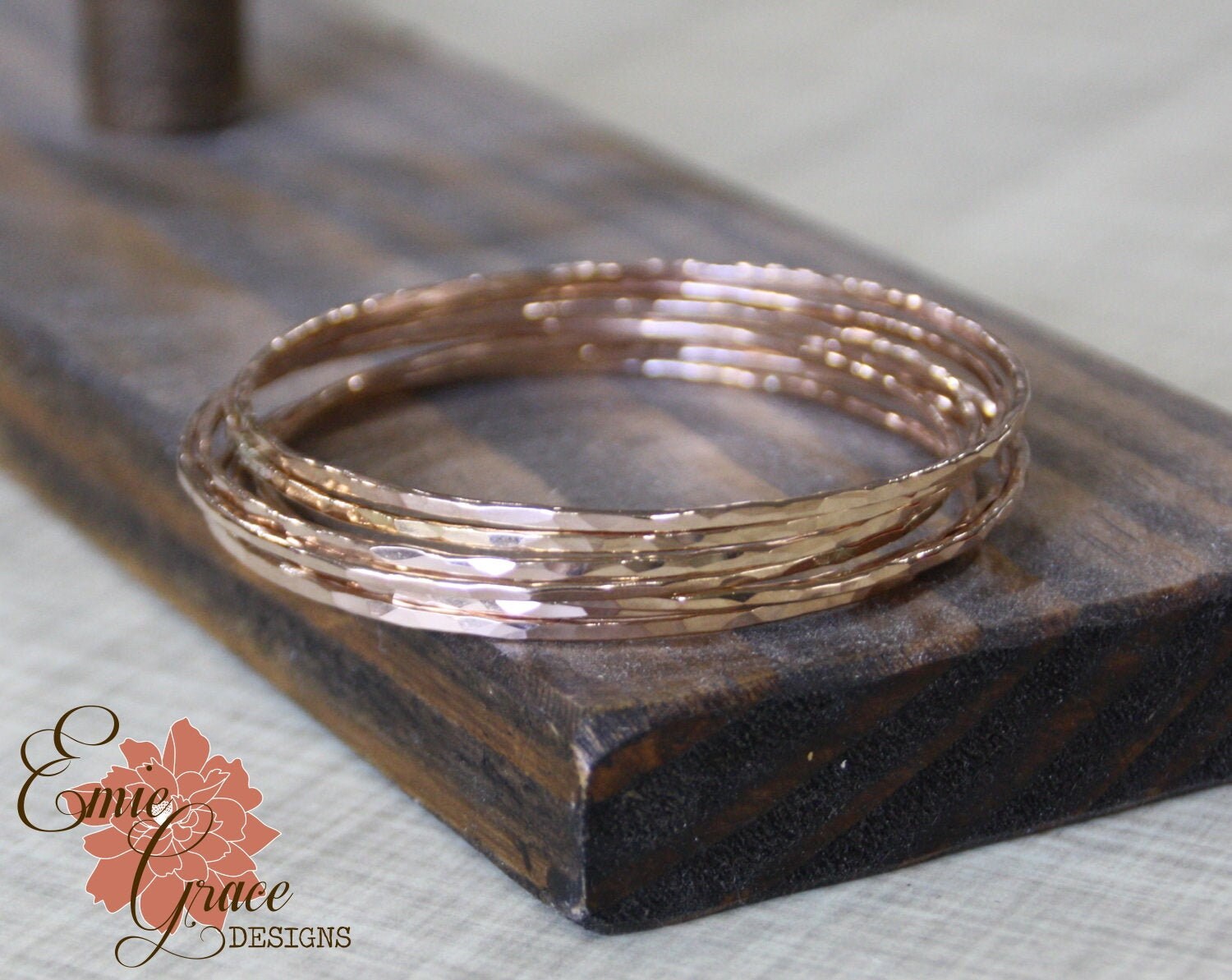 Thin rose 2024 gold bangle