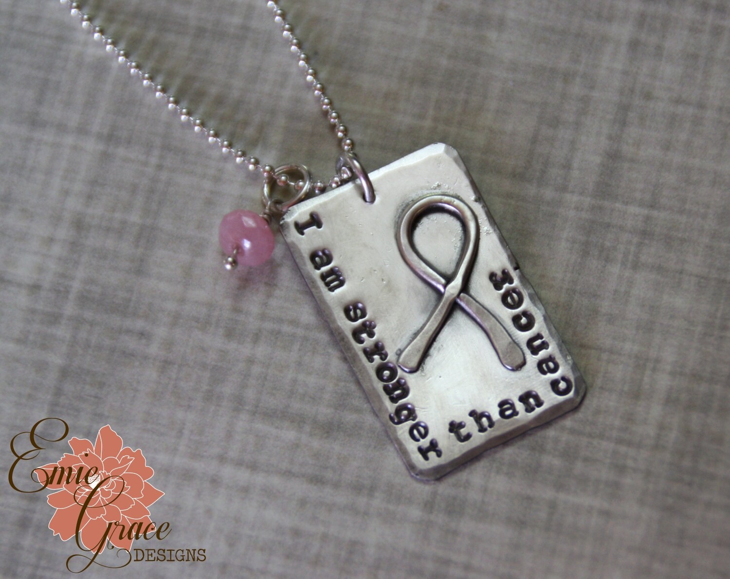 Warrior Necklace, Breast Cancer Survivor Cancer Support Gift Custom Ne –  Rakva