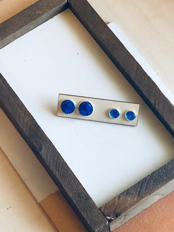 Navy Mommy and Me Stud Set