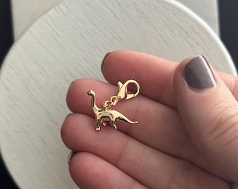 Gold Charm- Dinosaur