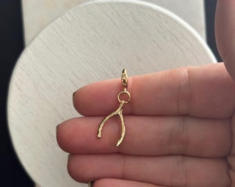 Gold Charm- Wishbone