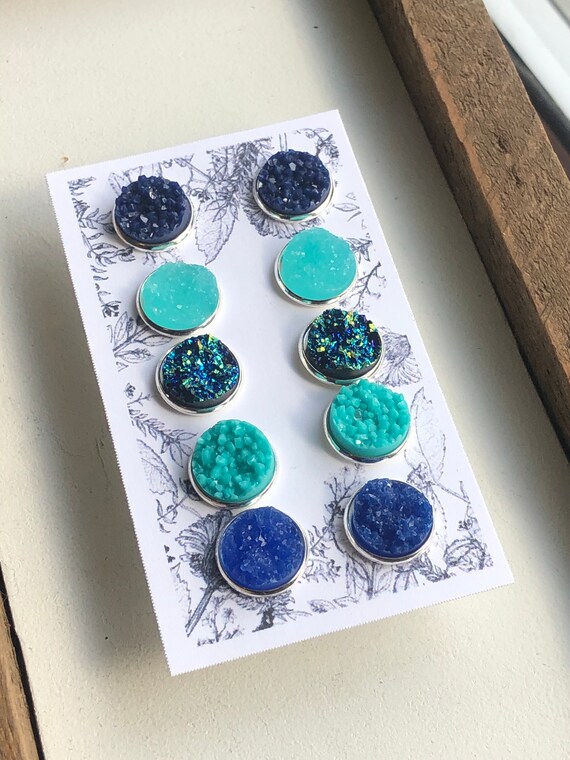 Druzy Stud Gift Set