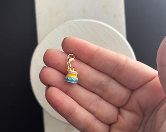 Gold Charm- Birthday Cake