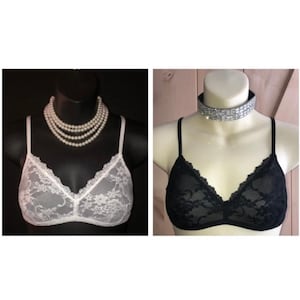 New in the Box! 2 Vintage Style FASHION FORMS Couture Lace Cup Bralettes S/M 32A