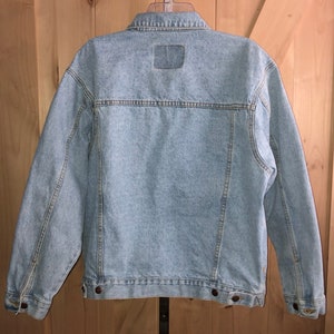 Vintage 1980's Jordache Mens Denim Blue Jean Jacket Distressed Acid Wash L image 7