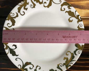 Set of CIROA Luxe White Gold Dessert or Salad Plates