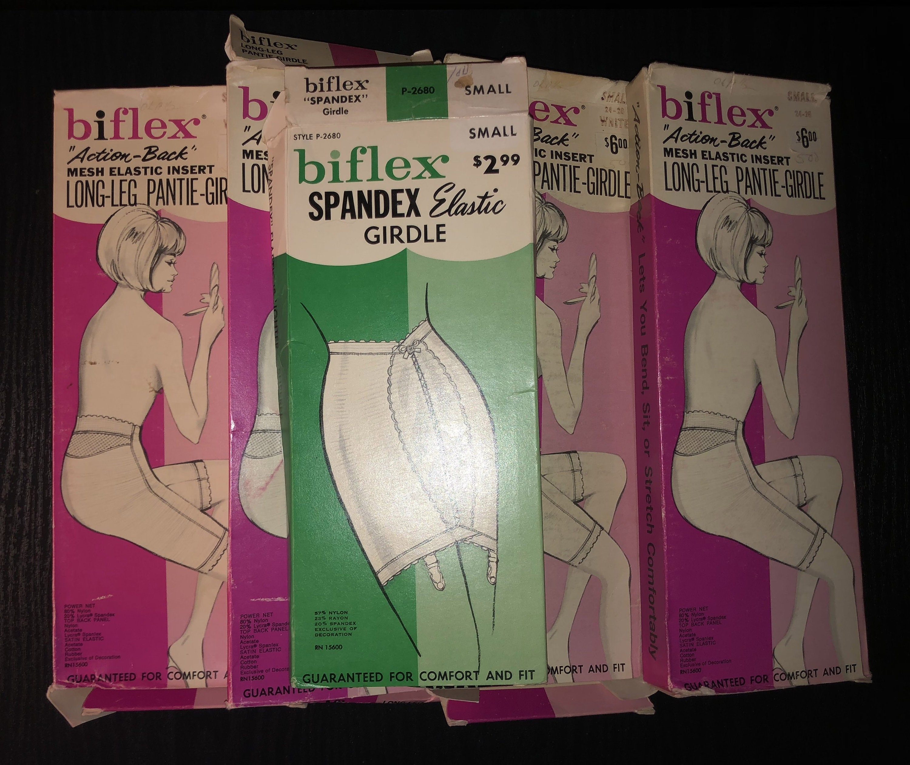 Five Vintage 1960's Empty Biflex Girdle / Lingerie Boxes -  Canada