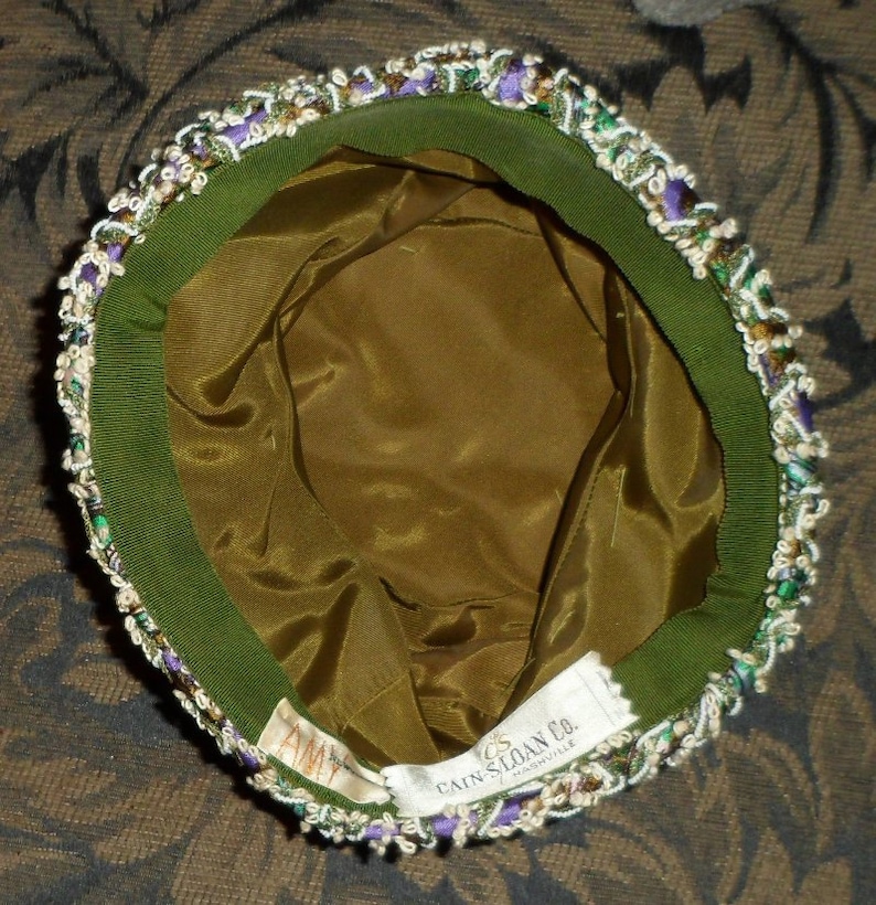 20 Vintage Cain-Sloan of NY Ladies/' Pillbox Hat w Celluloid Twists