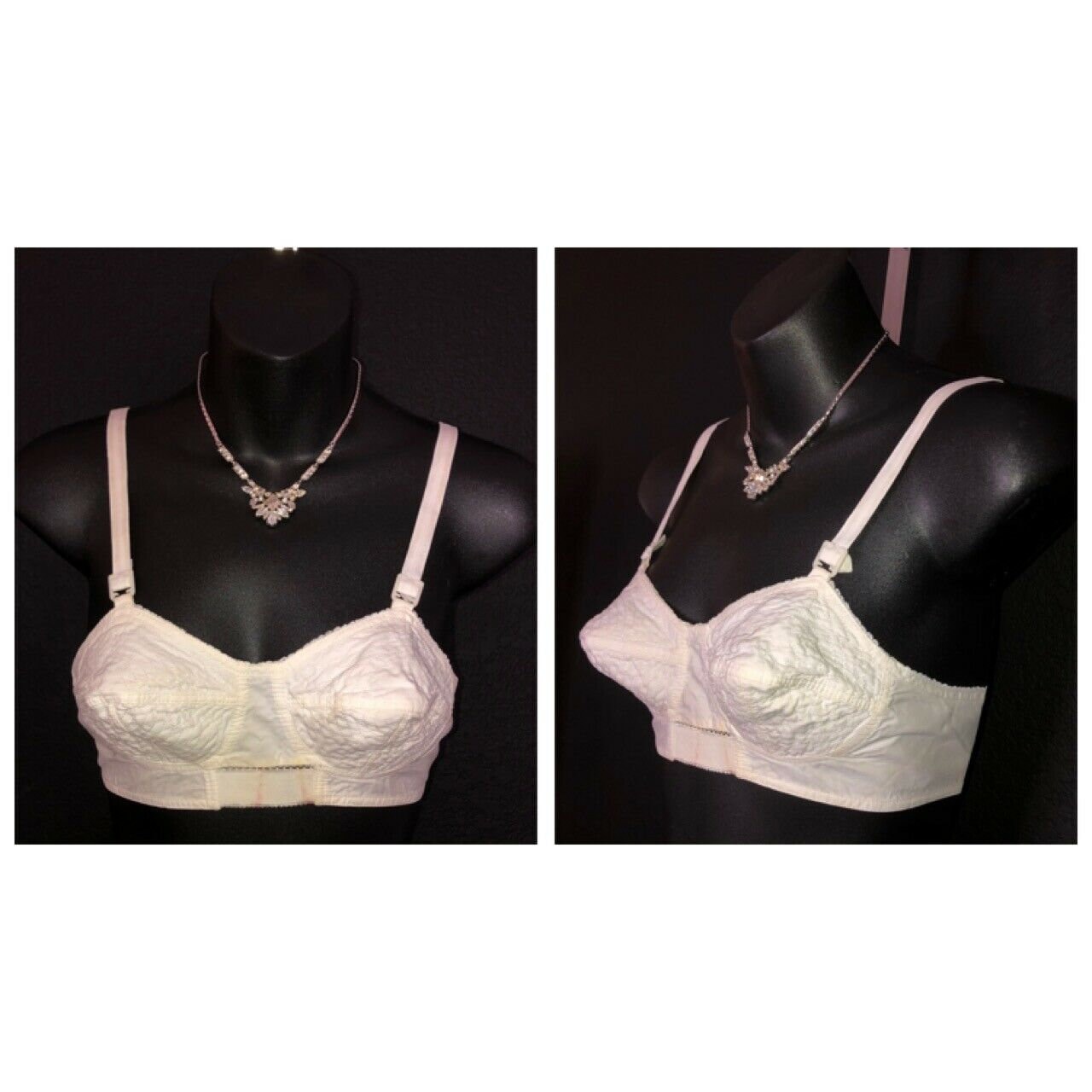 Vintage Bullet Bra White Cotton Unworn Deadstock Burlesque Pin up 36 38C  80s Does 50s Semi Sheer Fine Netting Valentines Day Gifts for Her -   Canada