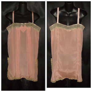 Remarkable & Rare Vintage 1920&#39;s &quot;Silk Crepe&quot; JAUNTY One Piece Teddie 38 - Finest New/Old Stock Antique Lingerie