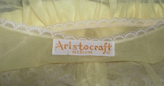 Vintage 1960's ARISTOCRAFT Yellow Chiffon Overlay… - image 6