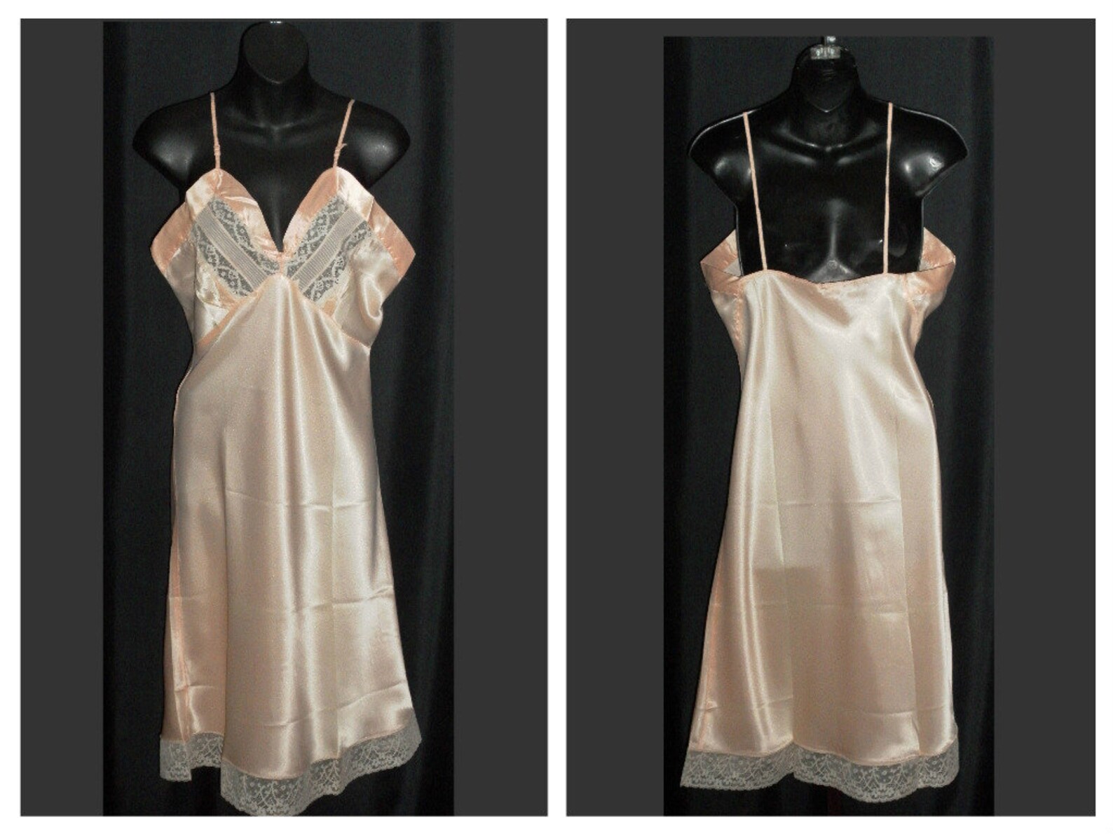 Top Shelf Vintage 1940's Glowing Rayon Satin Full Slip 36 New/old Stock