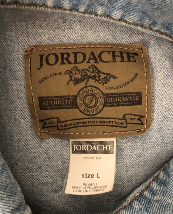 Vintage 1980's Jordache Mens Denim Blue Jean Jack… - image 8