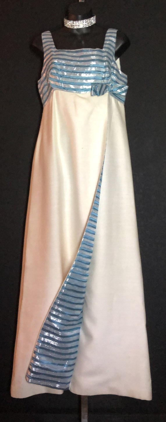 Vintage 1970's Floor Length Sleeveless Maxi Dress… - image 2