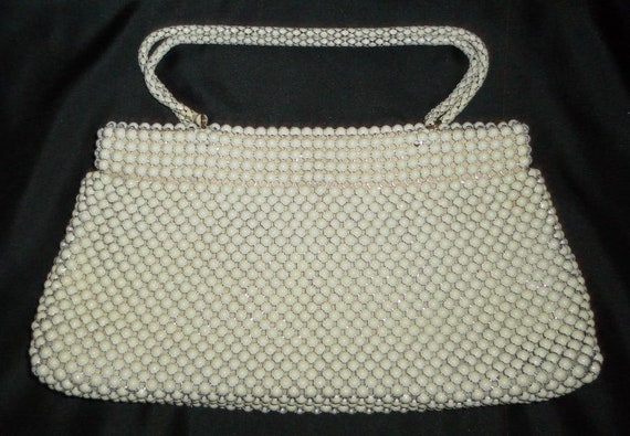 WWII 1940's Vintage WHITING & DAVIS White Mesh Sh… - image 4