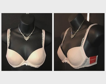 CLEARANCE!  Upscale Bra - Rose Pink "Axelle Mold" MARIE JO Haute Luxury Petite Padded & Wired 32A