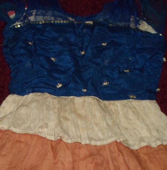 FREE USA SHIPPING!! Vintage 1950/'s Loomcraft Navy Blue Acetate Petticoat Ruffle Hem Full Slip 32