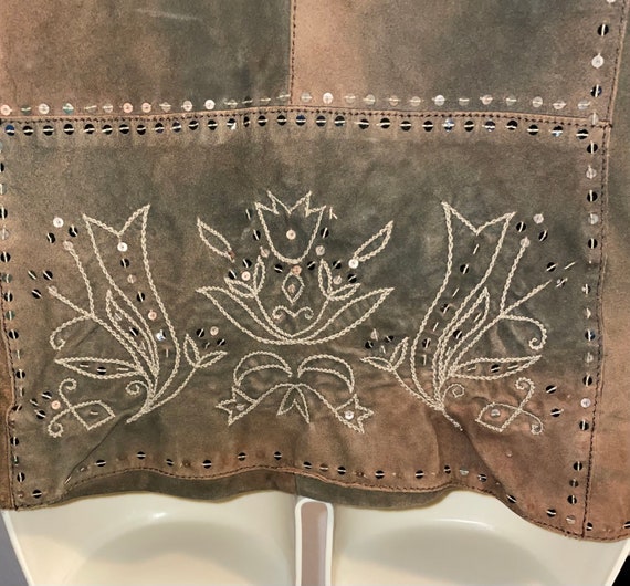 Elaborate Vintage SCULLY Distressed Suede Leather Ful… Gem