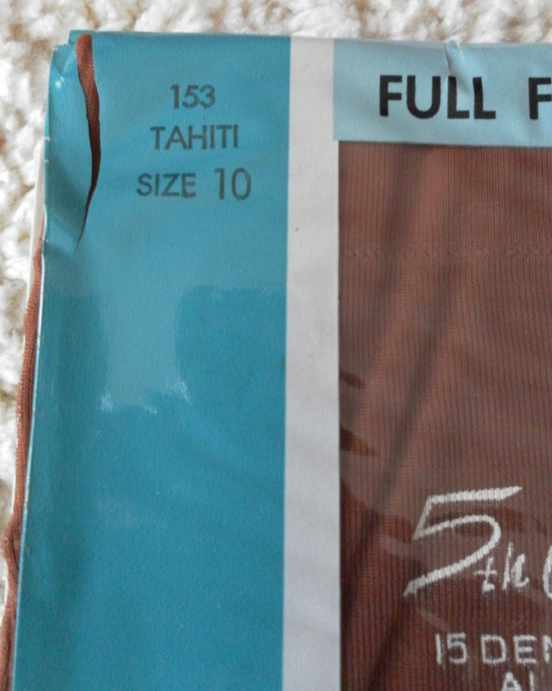 Vintage 5th Avenue Full Fashioned SEAMED Dress Sheer /& Luxury Finish Garter Stockings Color is Tahiti Size 10