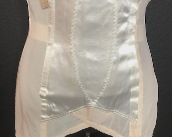 New/Old Stock Vintage Outstanding 1950's Swedish "Fox Fabrikers" Open Bottom Girdle w/ Garters XS