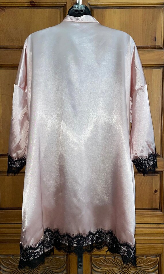 Slippery Liquid Satin Pink Duster / Cover / Robe … - image 4