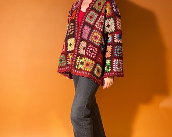 Granny Square Afghan Coat