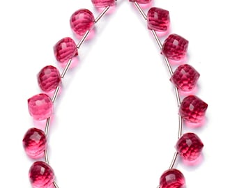 7 Inches Jewelry Making 1 Strand Pink Tourmaline Briolettes 16mmx13mm-17mmx13mm Arrow Shape Side drilled Beads Shaded Beads SPB481