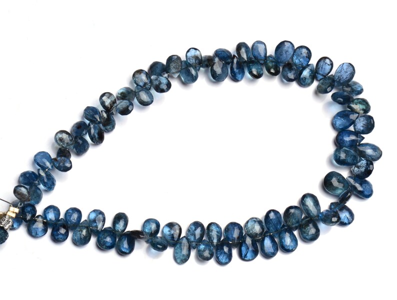 Super Rare Natural Gem Top Quality Moss Aquamarine Faceted Pear Shape Briolette Beads 9 Full Strand 6x4 to 9x6MM Size Beads Natural Beryl