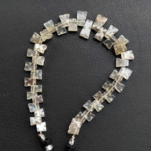Natural Grey Moonstone Gems 6 to 9 mm Size Carving Beads 7" Strand