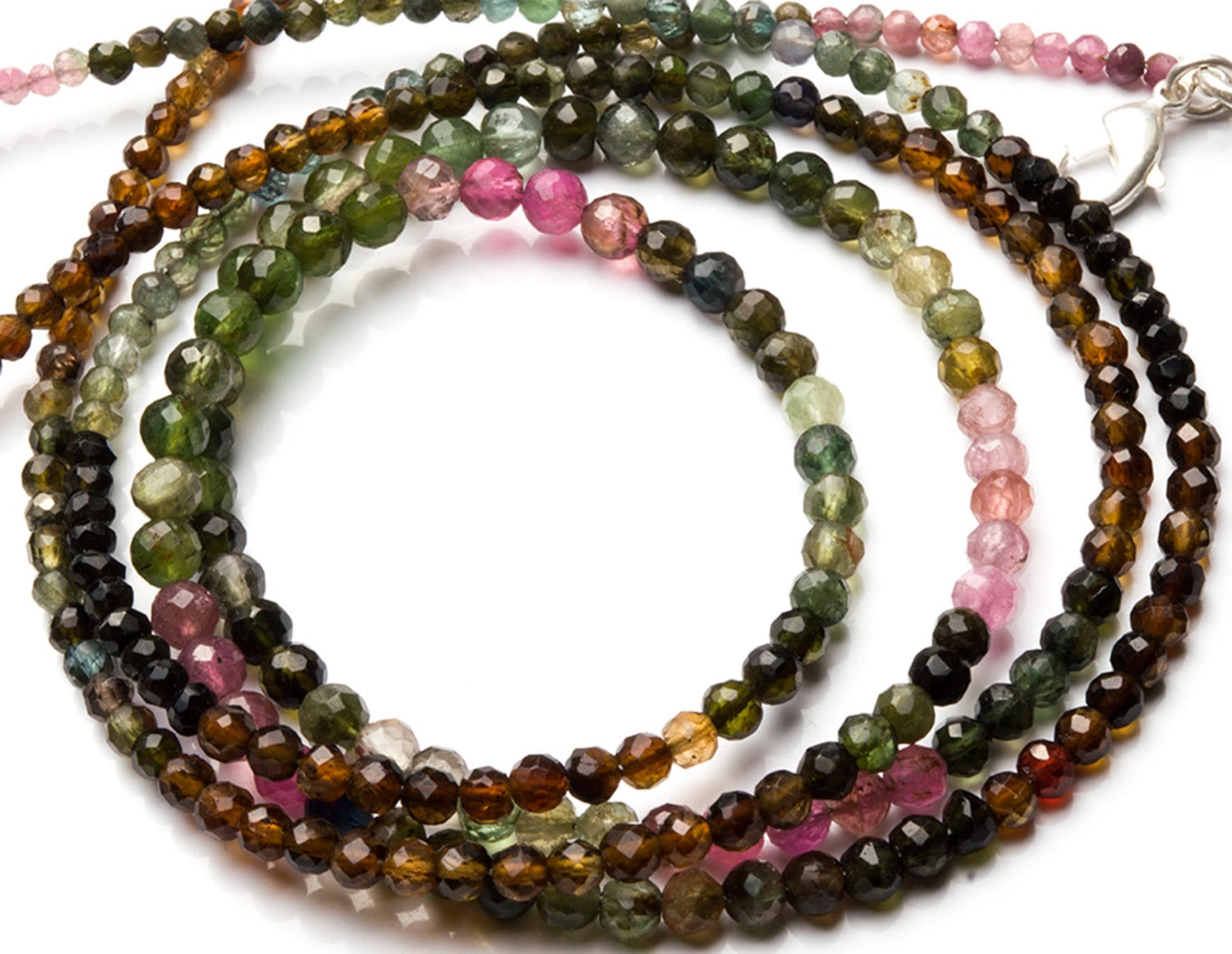 HOBBIESAY 2 Fili Di Perline Sfaccettate In Tormalina Naturale Da 3 - Foto 5