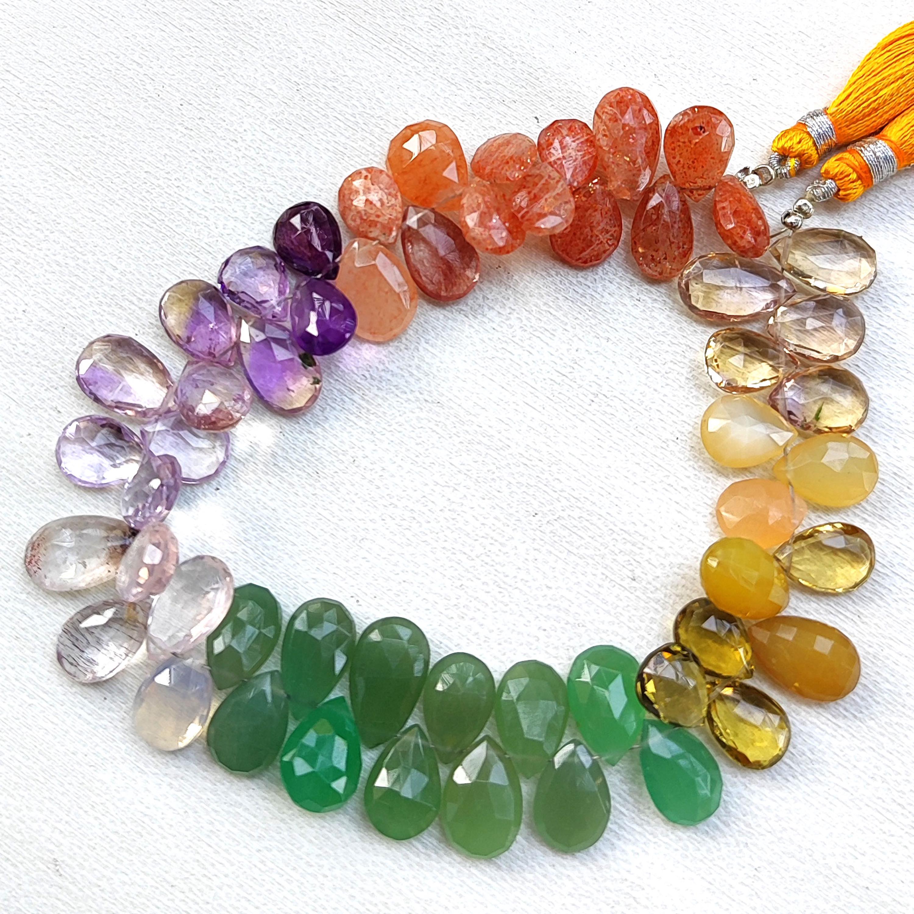 スーパーセブン、サンストーン、グリーン、ハニークォーツの天然