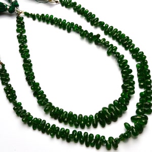 Natürlichen Edelstein Tsavorit facettiert 4 x 2, 8x5MM Teardrop Form Briolettes 11-Zoll-Full-Strand sehr seltener Edelstein Tropfen Perle grünen Granat