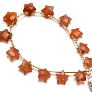 Natural Pink Strawberry Quartz Gems 9 to 12 mm Size Faceted Star Shape Beads 7&quot; Strand