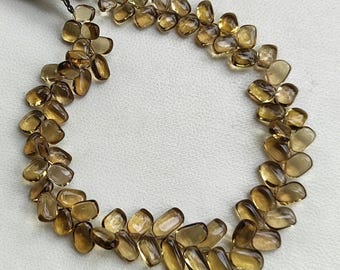 Natural Honey Quartz Gemstone 7 to 10 mm Size Smooth Beads 9" Strand