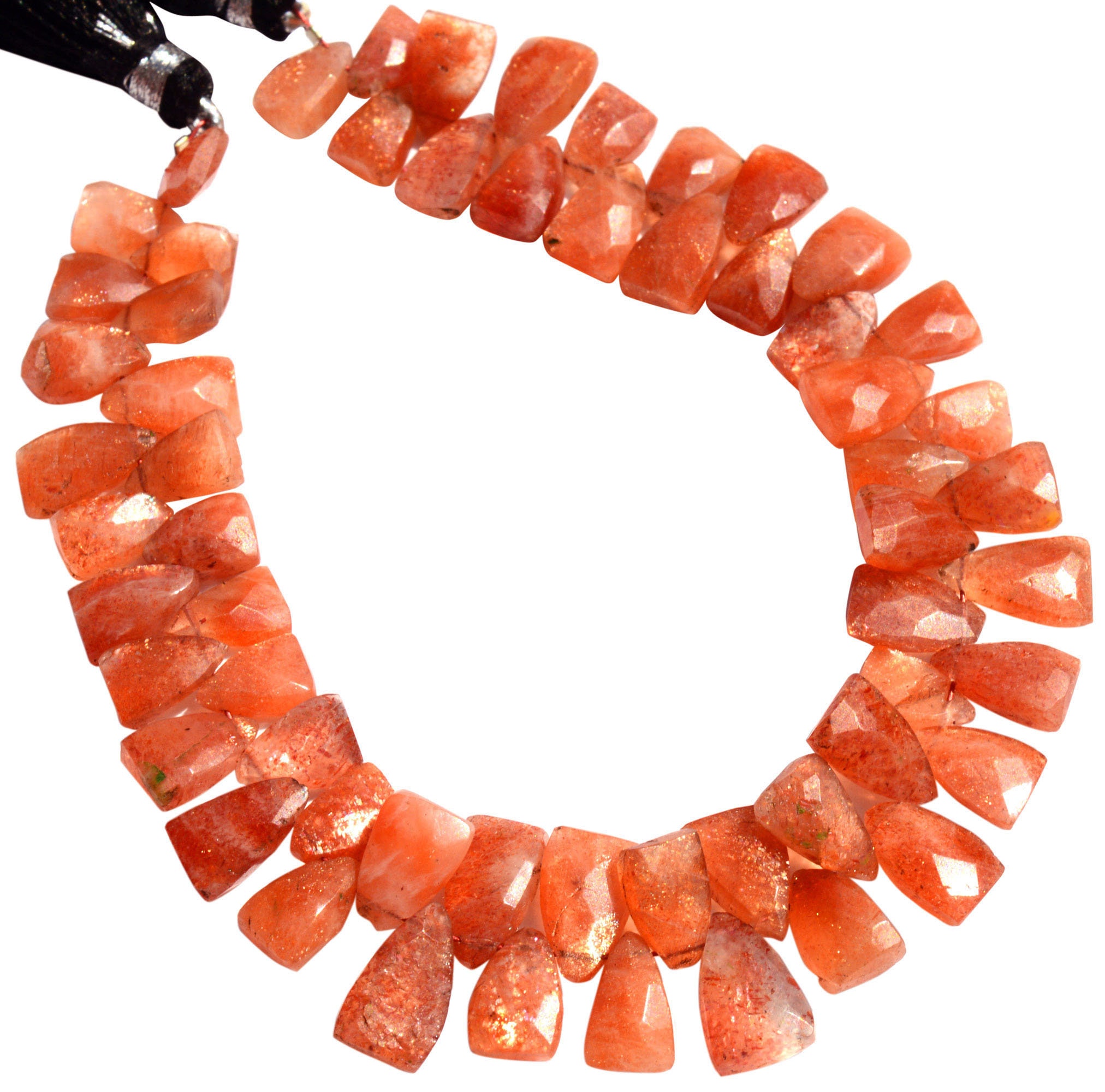 Natural Gemstone Oregon Sunstone Beads Faceted Pyramid Shape Etsy 日本