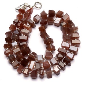 Natürliche Edelstein Schoko Braun Mondstein Facettierte Nugget | Etsy