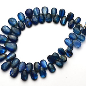Natural Gemstone Fine Quality Kyanite 5x7 to 9x13MM Smooth Pear Shape Briolettes Beads 8 Inch Full Strand Super Fine Quality Beads