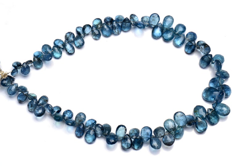 Super Rare Natural Gem Top Quality Moss Aquamarine Faceted Pear Shape Briolette Beads 10 Full Strand 6x4 to 9x6MM Size Beads Natural Beryl