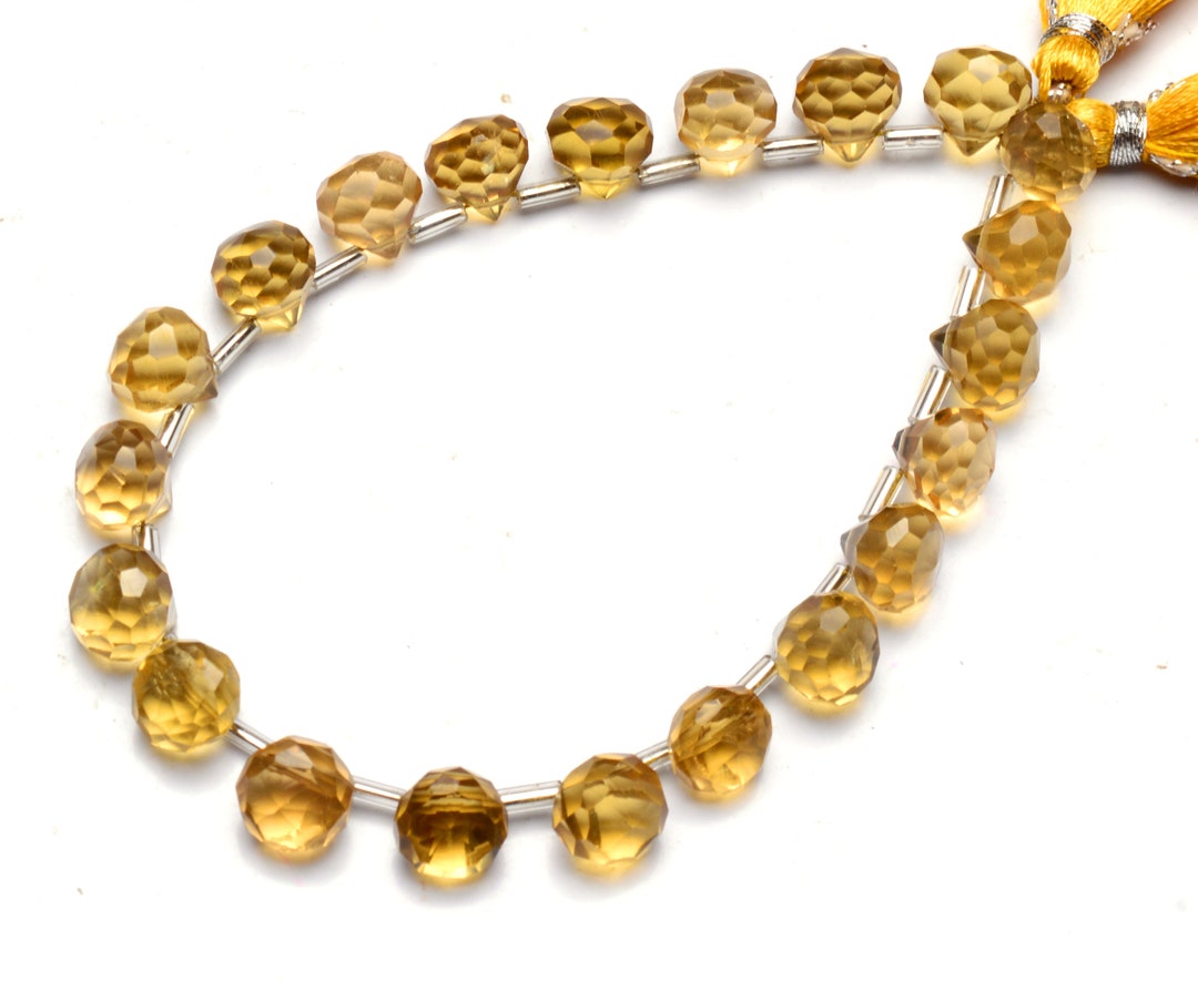 Natural Gem Honey Quartz Onion Shape Beads 8 Inch Full Etsy