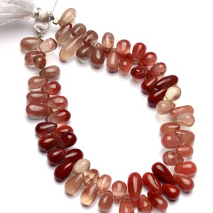 labradorita de andesina natural, briolette suave en forma de lágrima, hebra completa de 8 pulgadas, cuentas de tamaño 8x6 a 10x6mm, cuentas de gemas raras
