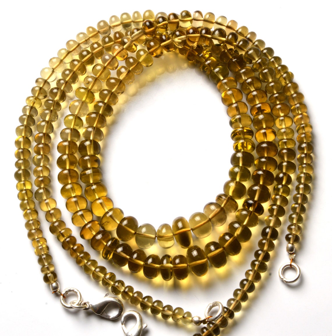 Natural Gemstone Honey Color Quartz Smooth 48MM Rondelle Etsy