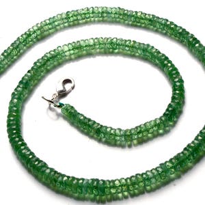 Natural Gem Afghanistan Lapis Lazuli 5.5MM Rondelle Heishi Beads Necklace 16.5" 