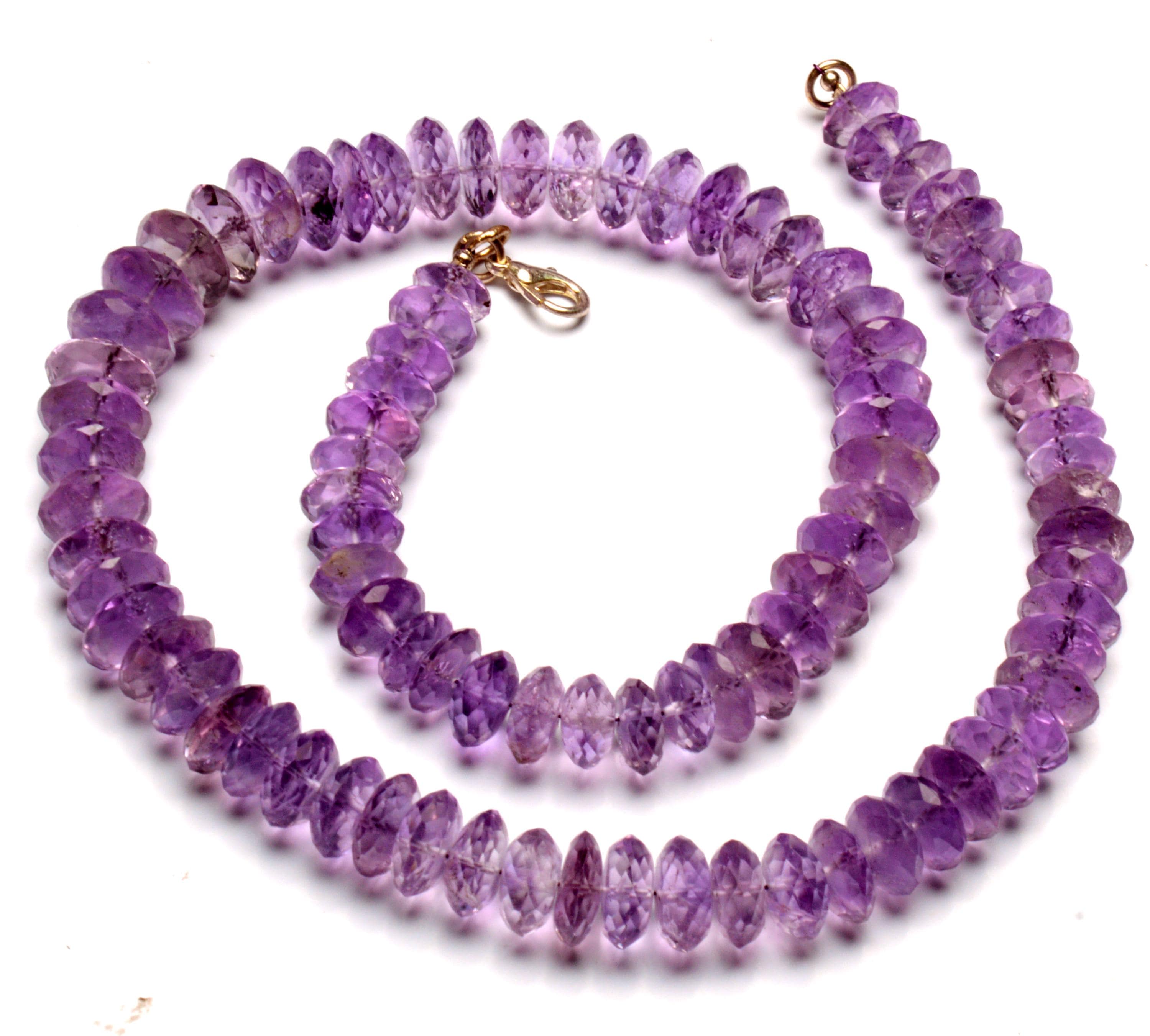 天然アメジスト宝石 10～11mmサイズ ファセット加工 ドイツカット