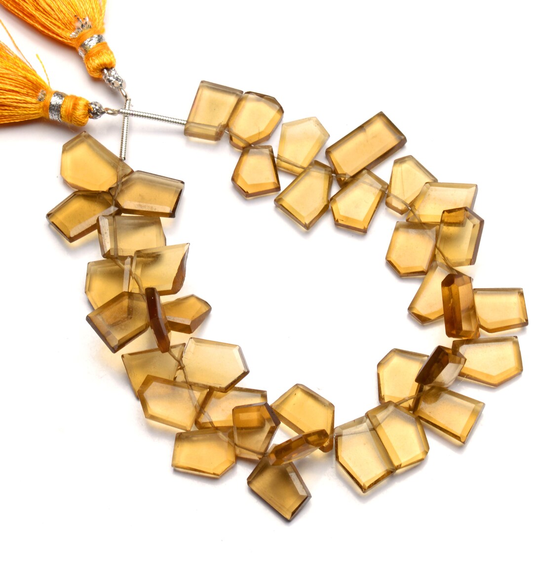 Natural Gemstone Honey Quartz 7 to 8mm Broad and 9 to 14mm Etsy