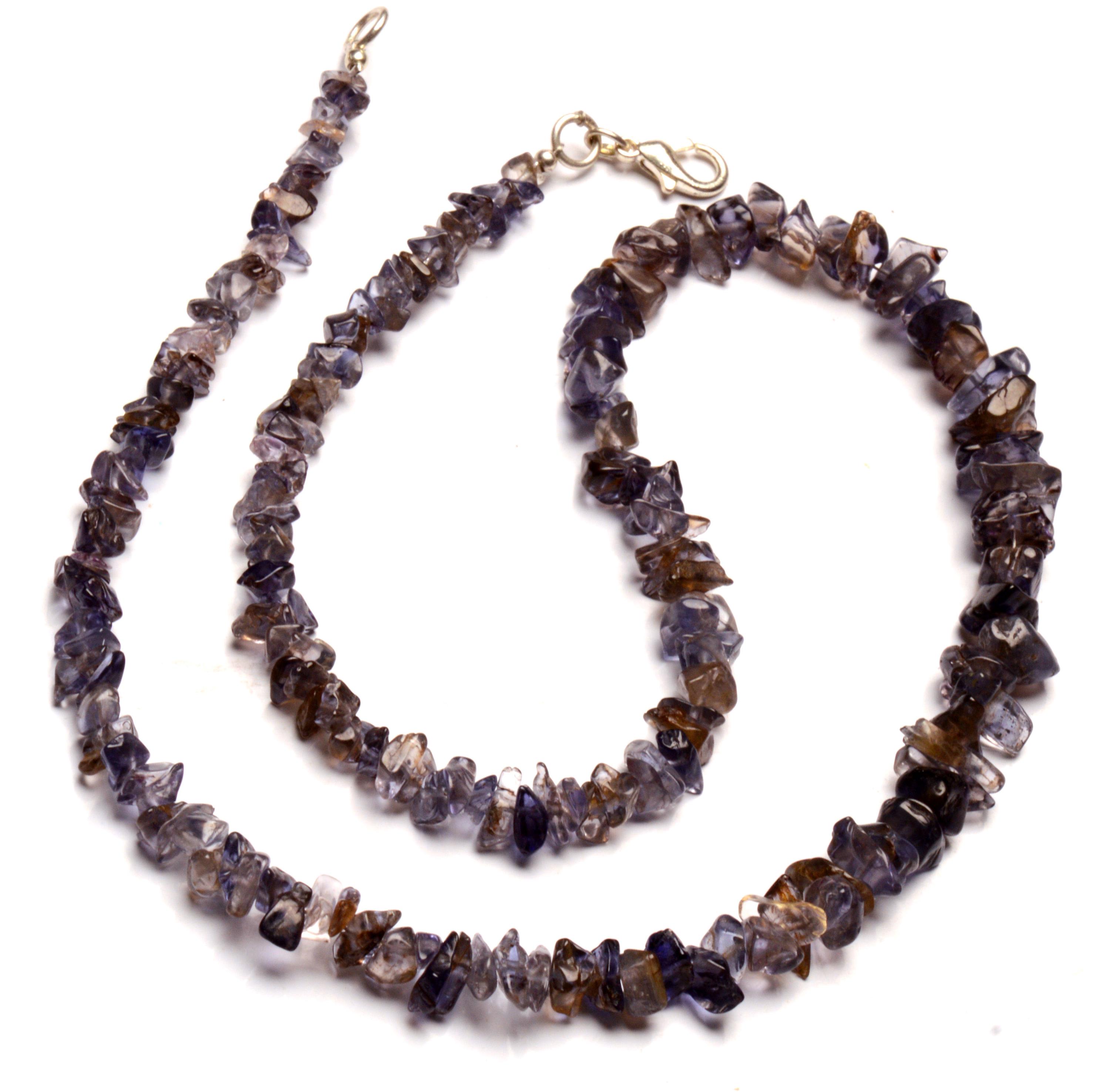 Collana curativa con perline da 45,7 cm di autentica pietra preziosa