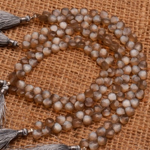 7 mm heart shape jewelry making beads, gray moonstone gemstone, 8 inch full strand