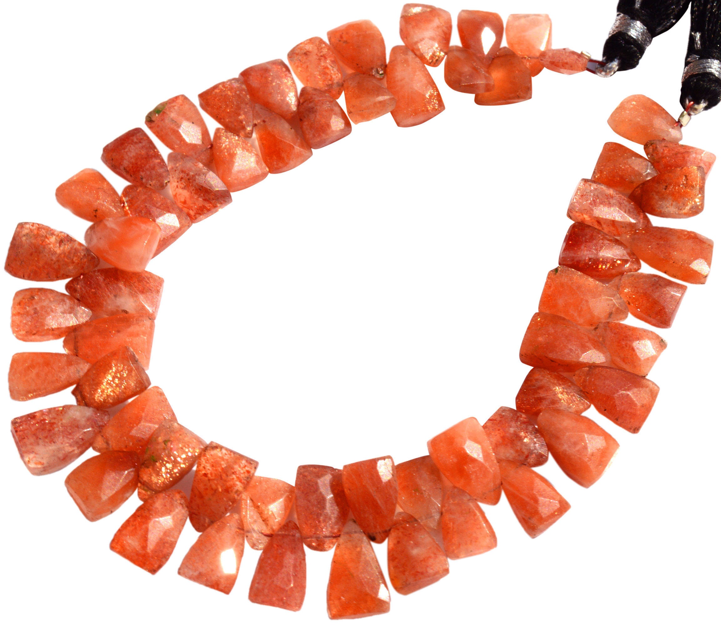 Natural Gemstone Oregon Sunstone Beads Faceted Pyramid Shape Etsy 日本