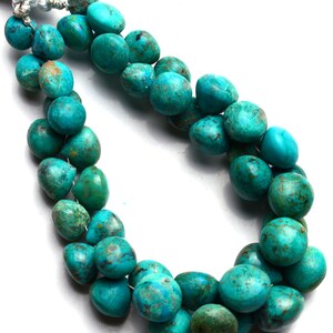 Natural Gemstone Chrysocolla Smooth 7 to 11MM Onion Shape Beads 7.5 Inch Full Strand Very Rare Gemstone Beads