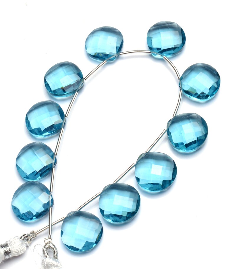 Natural Brazilian Aquamarine Beaded Necklace – Faceted 6-14mm Rounds, Silver Plated