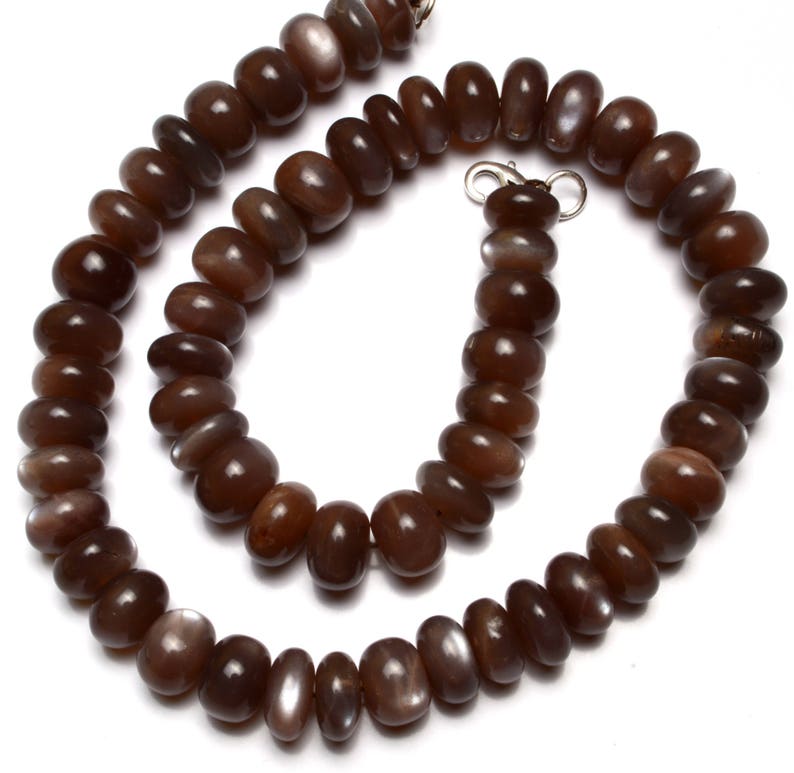Natural Gemstone Chocolate Brown Moonstone 11MM Approx. Smooth Etsy